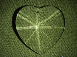 Feng Shui päikesepüüdja - suur kristallsüda - läbipaistev - UUS