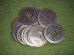 Hiina õnnemündid - amuletid - 3 münti paelaga kokkusõlmitud - UUS