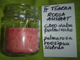 Lõhnaküünal - kristallidega - roosa ahhaat 