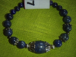 Lasuriit (Lapis Lazuli) - ümaratest helmestest käevõru
